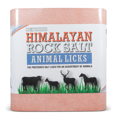Compressed Pink Himalayan Salt Lick | for Livestock and Wildlife Animals