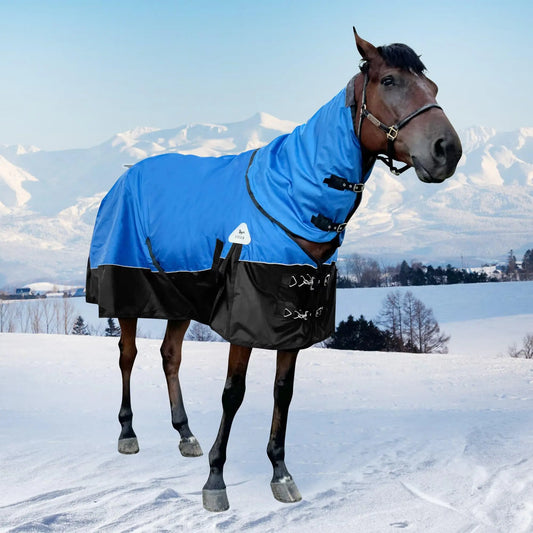 Waterproof Turnout Horse Blanket Horse with Detachable Neck Cover