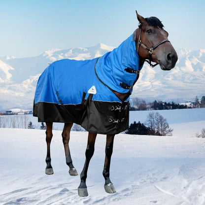 Waterproof Turnout Horse Blanket Horse with Detachable Neck Cover